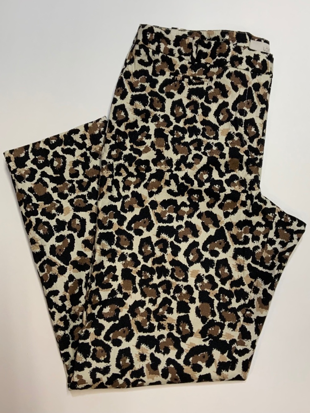 NWT LOFT Cheetah stretch ankle Pants